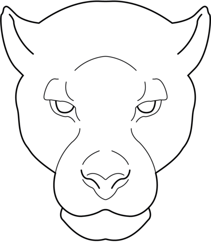 Leopard Face Coloring Page